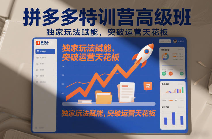 拼多多特训营高阶班，独家玩法赋能，突破运营天花板（更新26年1月）-宇文网创