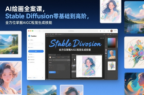 AI绘画全案课，Stable Diffusion零基础到高阶，全方位掌握AIGC视觉生成技能-宇文网创