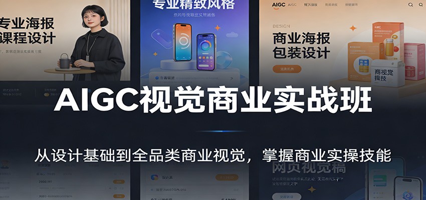 AIGC视觉商业实战班：从设计基础到全品类商业视觉，掌握商业实操技能-宇文网创
