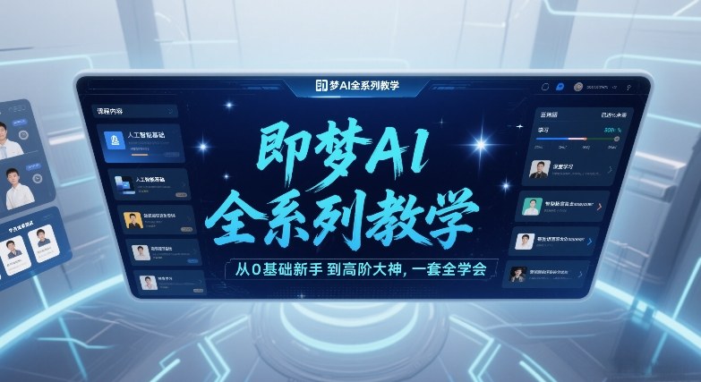 即梦AI全系列教学，从0基础新手到高阶大神，一套全学会-宇文网创