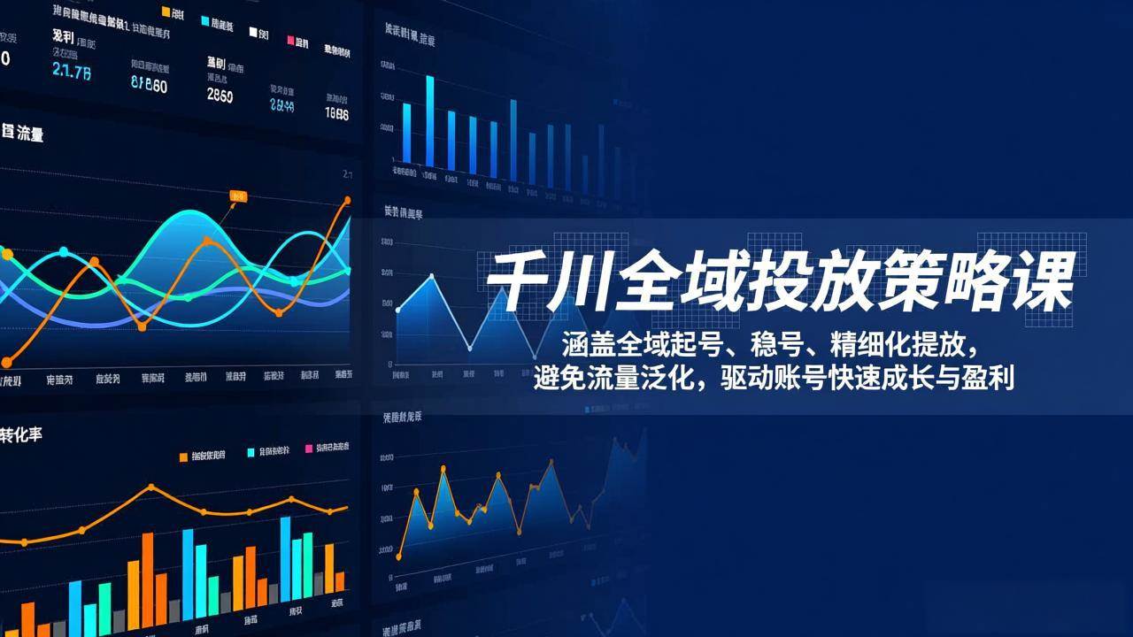 千川全域投放策略课：涵盖全域起号、稳号、精细化投放，避免流量泛化，驱动账号快速成长与盈利-宇文网创