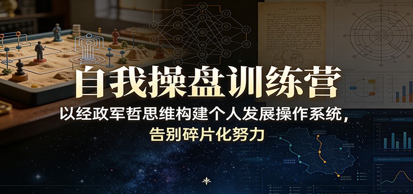 自我操盘训练营：以经政军哲思维构建个人发展操作系统，告别碎片化努力-宇文网创