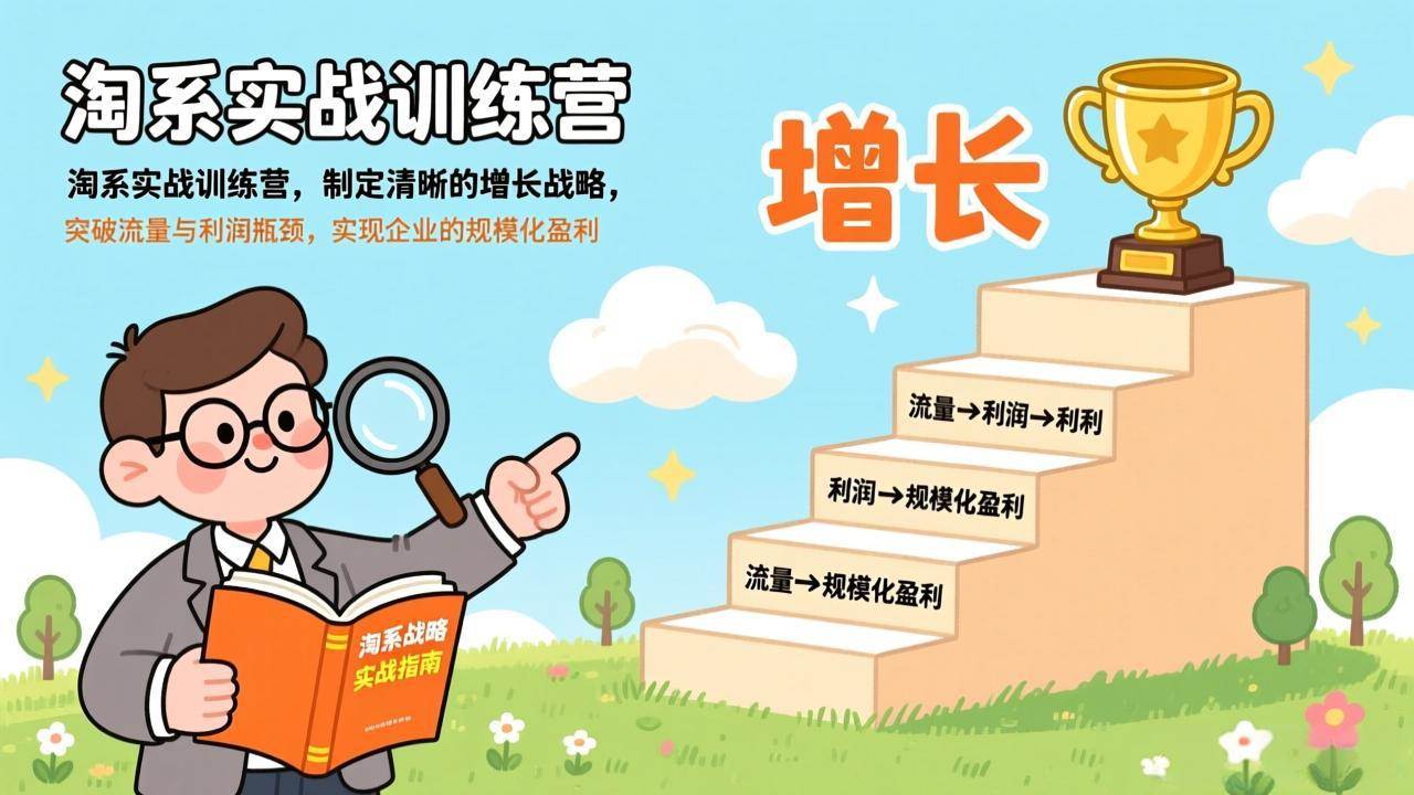淘系实战训练营(更新)，制定清晰的增长战略，突破流量与利润瓶颈，实现企业的规模化盈利-宇文网创
