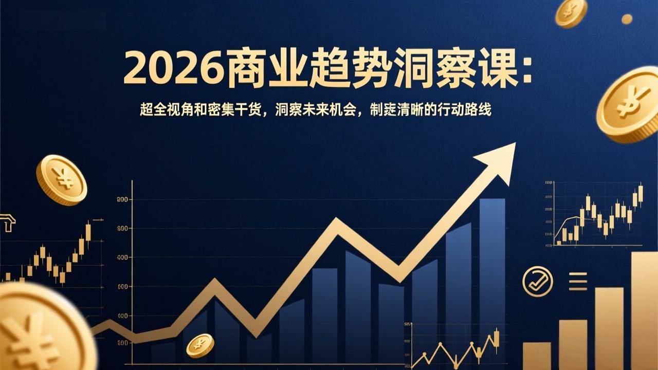 2026商业趋势洞察课：超全视角和密集干货，洞察未来机会，制定清晰的行动路线-宇文网创