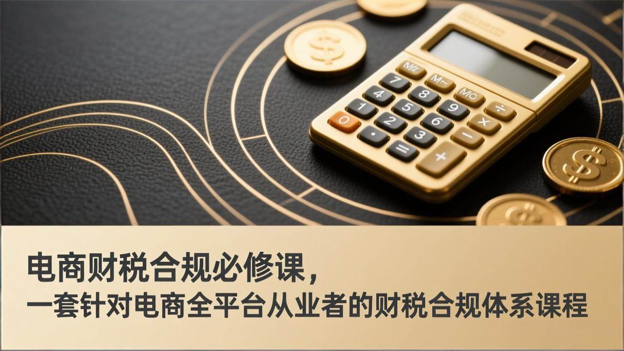 电商财税合规必修课，是一套针对电商全平台从业者的财税合规体系课程-宇文网创